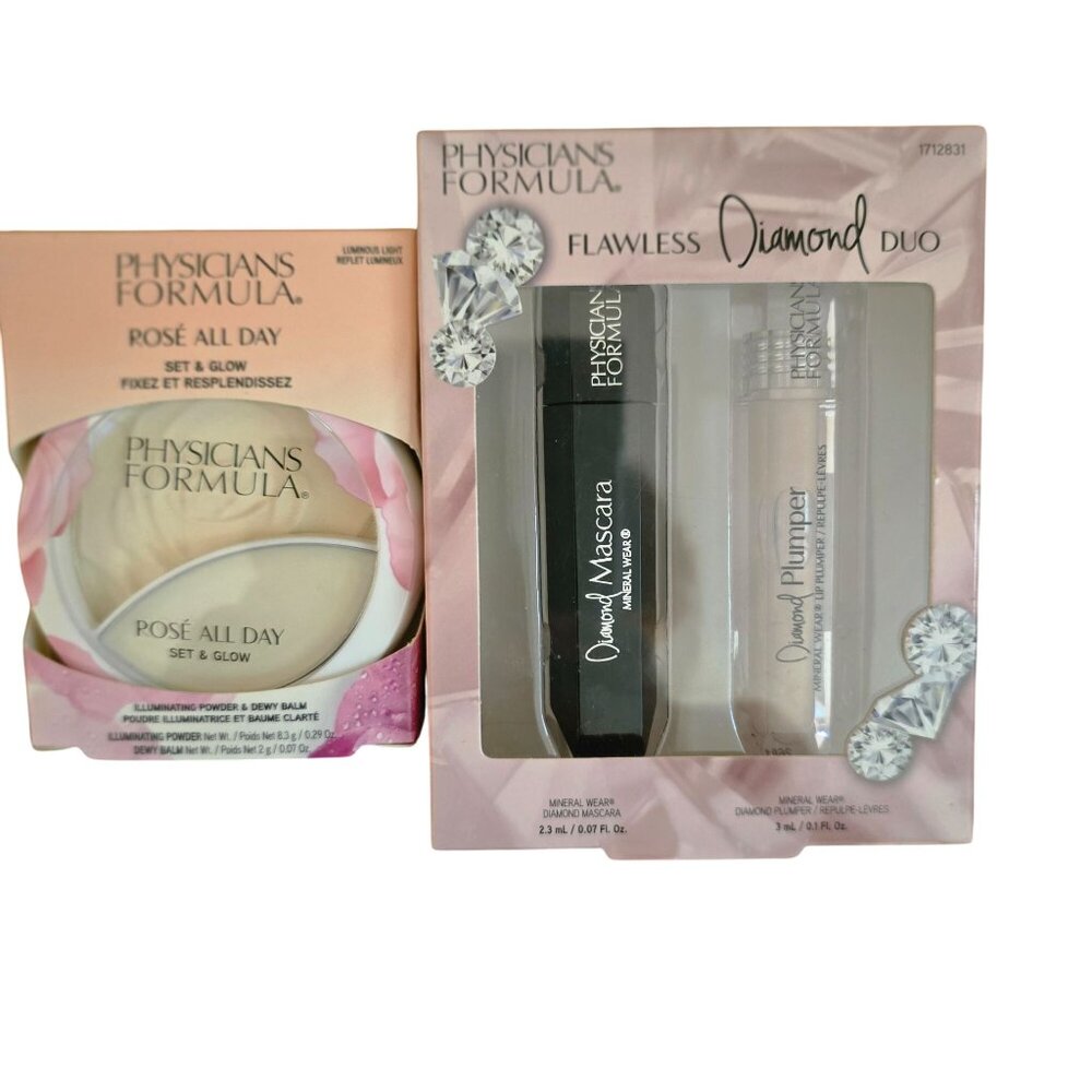 Physicians Formula Flawless‎ Diamond Duo & Rosé All Day Set & Glow Makeup Set